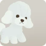 覗き込むトイプードルのぬいぐるみ
