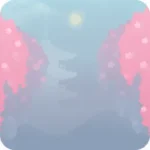 春の朝の枝垂桜