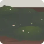 草が生い茂った机