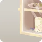 壁にかかった戸棚