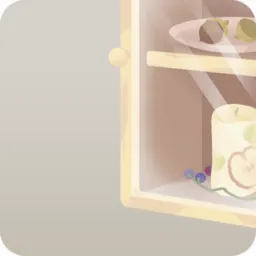 壁にかかった戸棚
