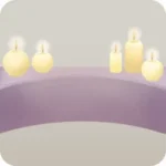 優しく煌めく5つのキャンドル