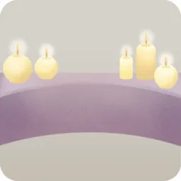 優しく煌めく5つのキャンドル