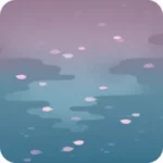 桜の花びらが浮かぶ水面