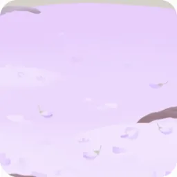藤の花びらが積もった床