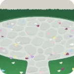 薔薇香る石畳の広場