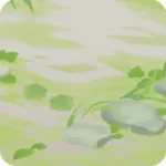 自然が息づく庭の地面