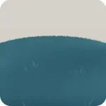 夏の緑の丘