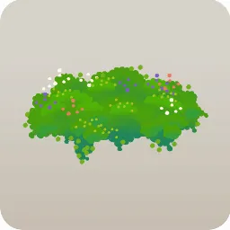 知恵の草花の地面