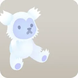 小さな白いクマのぬいぐるみ