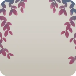 天井から吊り下がる植物・赤