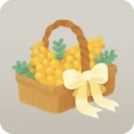 ミモザの入ったカゴ