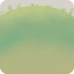 草木が芽吹く丘