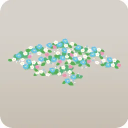 ドールハウスの小さな花畑