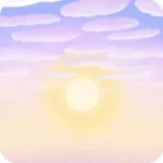 うろこ雲の夕焼け