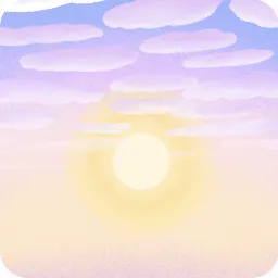 うろこ雲の夕焼け