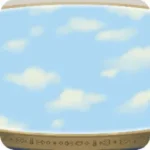 空の絵が描かれたテーブル