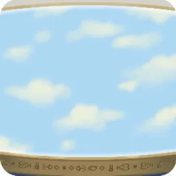 空の絵が描かれたテーブル