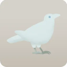 幽遠のカラス・白
