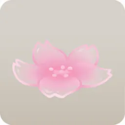 ガラスの桜の花
