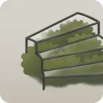 庭のガラス階段