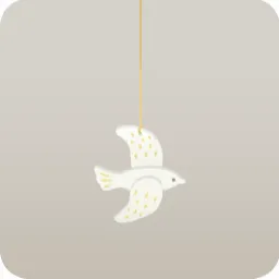 白い鳥のオーナメント