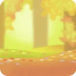日の差す森