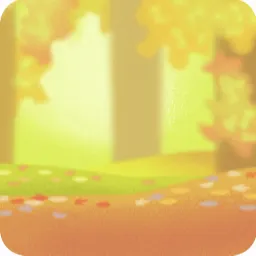 日の差す森