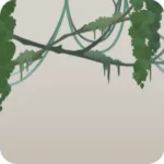 神殿の森にかかる植物