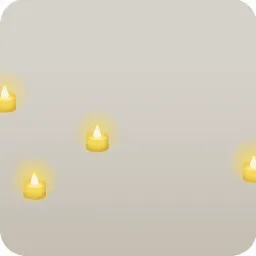 地面を照らすキャンドルライト
