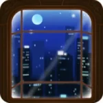 エレベーターの窓・city