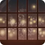 クリスマスの夜の窓