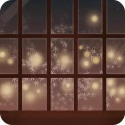 クリスマスの夜の窓