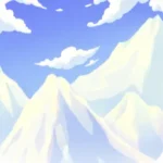 澄んだ空気の雪山