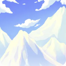 澄んだ空気の雪山