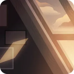 夕方の窓辺