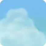 もこもこ雲の浮かぶ青空