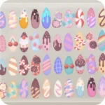 カラフルネイルチップ