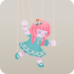 青い服のマリオネット