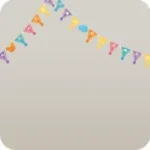 窓辺の20周年ガーランド