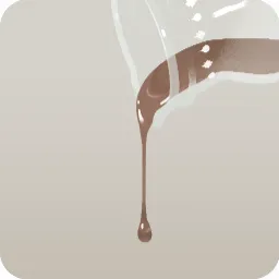 良い所で止まったチョコソース