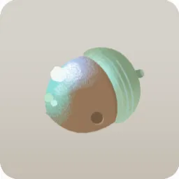 オーロラの光で変質したどんぐり