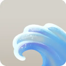 ガラスの波の飾り・小