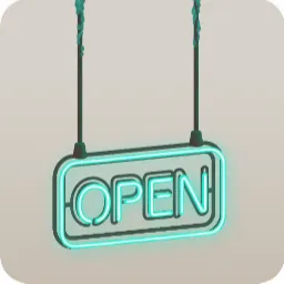 「OPEN」のネオンサイン