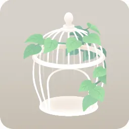 蔓が伸びた鳥かご