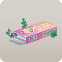 多肉植物が生えたピンクのガム