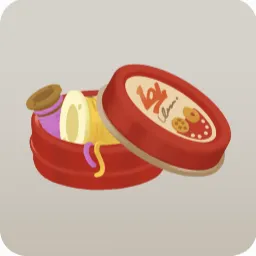 ふたが開いたレトロなクッキー缶