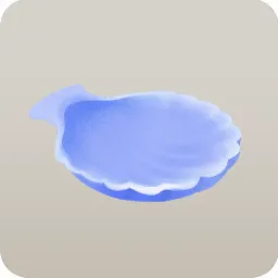 ガラスの貝の飾り