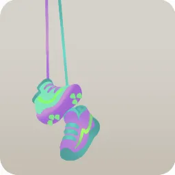 吊るされたスニーカー