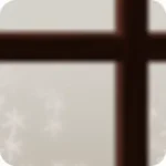 ピントが合っていない窓枠